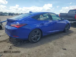 2025 Acura Integra Technology with VIN 19UDE4H6XSA010911, listed as a Copart auction lot 61624335 with 2,322 mi miles and Salvage title. Bid and sale history available at DreamBid. Image 3.