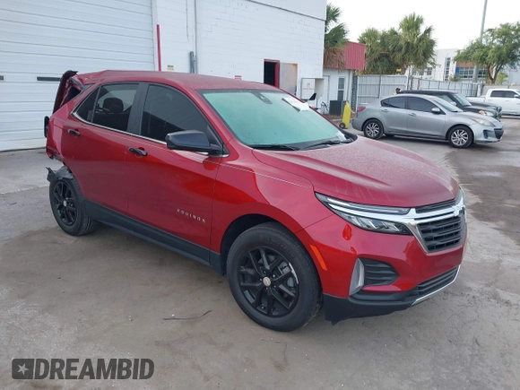 2023 Chevrolet Equinox LT with VIN 3GNAXKEG4PS140354, listed as a IAAI auction lot 42070562 with 17,663 mi miles and . Bid and sale history available at carsss.com. Image 1.