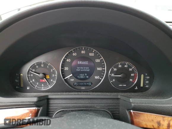 2003 Mercedes-Benz E 320 with VIN WDBUF65J23A297936, listed as a Copart auction lot 80877004 with 214,478 mi miles and Salvage Title. Bid and sale history available at DreamBid. Image 9.