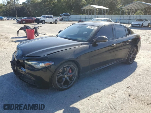 2019 Alfa Romeo Giulia Ti Sport with VIN ZARFAMBN5K7601797, listed as a Copart auction lot 79797254 with 68,077 mi miles and Salvage Title. Bid and sale history available at carsss.com. Image 1.