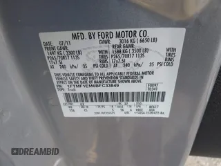 2011 Ford F-150 XL with VIN 1FTMF1EM6BFC33849, listed as a IAAI auction lot 42532968 with 121,018 mi miles and . Bid and sale history available at DreamBid. Image 9.