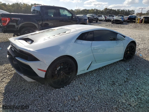 2021 Lamborghini Huracan EVO with VIN ZHWUF5ZF6MLA16836, listed as a Copart auction lot 74123614 with NaN miles and Salvage Title. Bid and sale history available at carsss.com. Image 3.