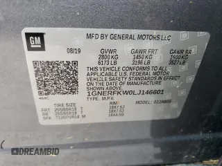 2020 Chevrolet Traverse LS with VIN 1GNERFKW0LJ146601, listed as a Copart auction lot 47310825 with 0 mi miles and Non Repairable. Bid and sale history available at carsss.com. Image 14.