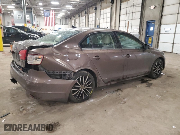 2012 Volkswagen Jetta Sedan SEL w/Sunroof with VIN 3VWLX7AJ1CM390307, listed as a Copart auction lot 47843665 with 155,305 mi miles and Salvage Title. Bid and sale history available at carsss.com. Image 3.