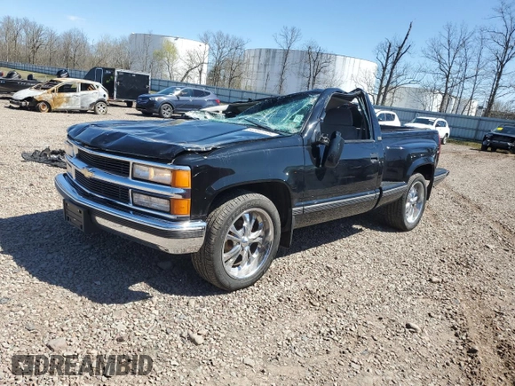 1996 Chevrolet Silverado 1500 with VIN 1GCEC14R3TZ136733, listed as a Copart auction lot 54384725 with 113,939 mi miles and Salvage Title. Bid and sale history available at DreamBid. Image 1.
