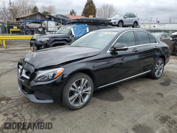 2015 Mercedes-Benz C-Class C 300 Luxury with VIN 55SWF4KB0FU005240, listed as a Copart auction lot 48410415 with 89,705 mi miles and Salvage Title. Bid and sale history available at carsss.com. Image 1.