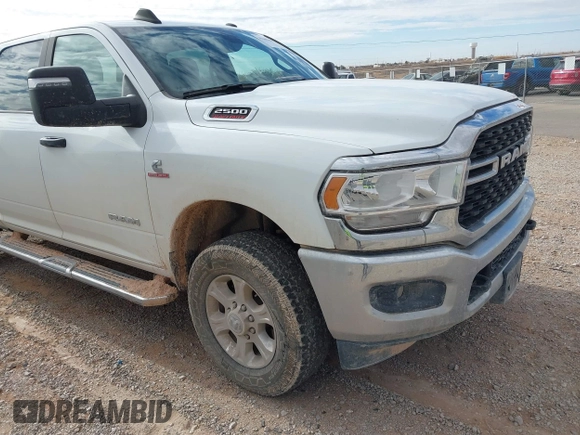 2023 Ram 2500 Big Horn with VIN 3C6UR5DL7PG587769, listed as a IAAI auction lot 41300388 with 33,384 mi miles. Bid and sale history available at carsss.com. Image 6.