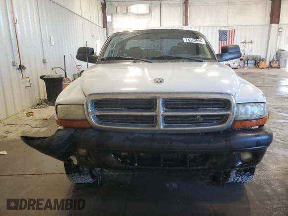 2004 Dodge Dakota Sport with VIN 1D7HG32N34S739646, listed as a Copart auction lot 74523084 with 277,000 mi miles and Non Repairable. Bid and sale history available at carsss.com. Image 5.
