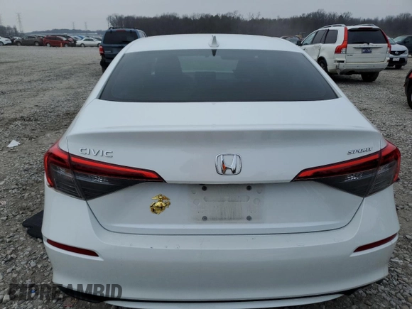 2022 Honda Civic Sedan Sport with VIN 2HGFE2F54NH548338, listed as a Copart auction lot 44016625 with 44,285 mi miles and Salvage Title. Bid and sale history available at carsss.com. Image 6.