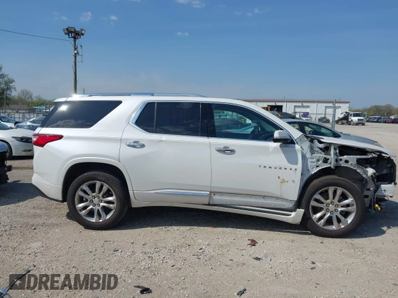 2018 Chevrolet Traverse High Country with VIN 1GNEVKKW9JJ111962, listed as a IAAI auction lot 42118324 with 104,311 mi miles and . Bid and sale history available at DreamBid. Image 14.