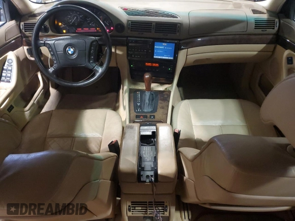 2001 BMW 7 Series 740iL with VIN WBAGH83481DP23753, listed as a Copart auction lot 75543864 with 116,265 mi miles and Clean Title. Bid and sale history available at carsss.com. Image 8.