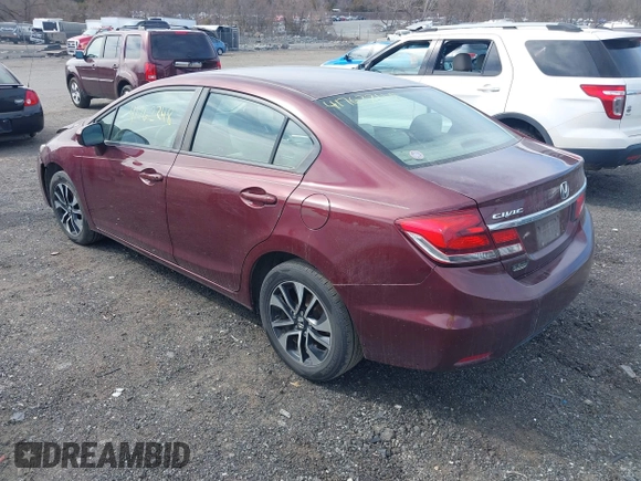 2015 Honda Civic EX with VIN 2HGFB2F86FH507438, listed as a IAAI auction lot 41763248 with 149,860 mi miles and . Bid and sale history available at carsss.com. Image 3.