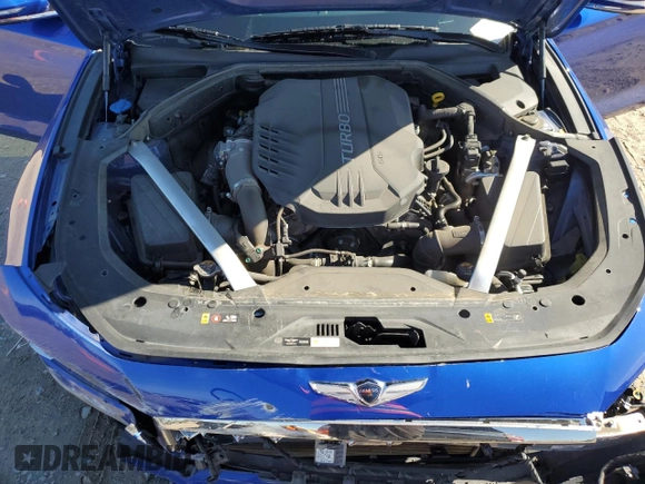 2019 Genesis G70 Design with VIN KMTG34LE6KU017175, listed as a Copart auction lot 88478725 with 28,698 mi miles and Salvage Title. Bid and sale history available at DreamBid. Image 11.