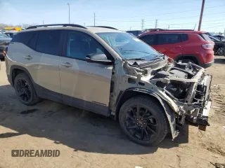 2023 GMC Terrain SLE with VIN 3GKALTEG2PL150566, listed as a Copart auction lot 48999765 with 50,907 mi miles and Salvage title. Bid and sale history available at DreamBid. Image 4.