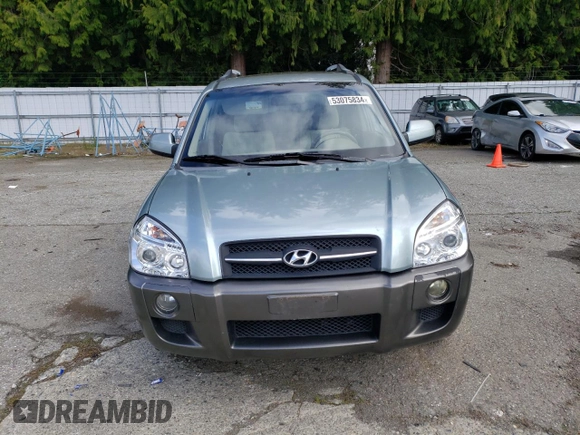 2005 Hyundai Tucson GLS with VIN KM8JN72D75U142775, listed as a Copart auction lot 53075834 with 174,100 mi miles and Salvage Title. Bid and sale history available at carsss.com. Image 5.