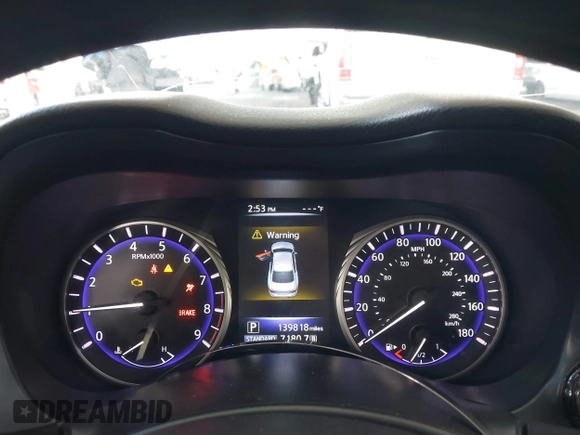 2015 Infiniti Q50 Premium with VIN JN1BV7AP1FM330183, listed as a IAAI auction lot 41788224 with 139,818 mi miles. Bid and sale history available at carsss.com. Image 7.