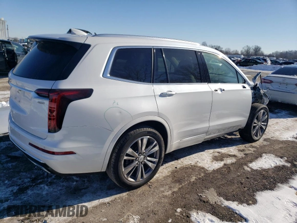 2022 Cadillac XT6 Premium Luxury with VIN 1GYKPCRS0NZ173802, listed as a Copart auction lot 87419534 with 28,373 mi miles and Salvage Title. Bid and sale history available at carsss.com. Image 3.