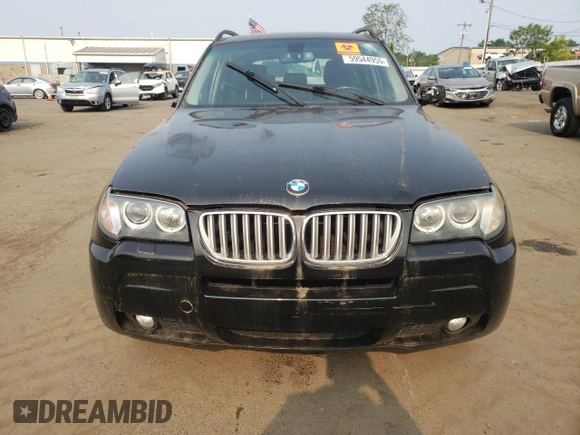 2007 BMW X3 3.0si with VIN WBXPC93437WF13037, listed as a Copart auction lot 59544955 with 120,751 mi miles and Salvage title. Bid and sale history available at DreamBid. Image 5.