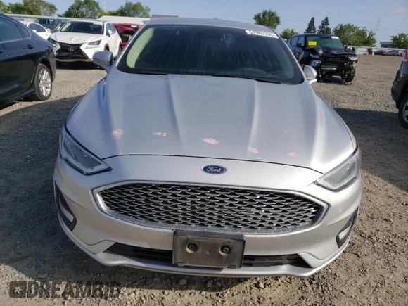 2019 Ford Fusion Titanium z VIN 3FA6P0RU5KR217242, wystawiony jako Copart lot #51985955 z przebiegiem 95 220 mil mil oraz Szkoda całkowita • Salvage title. Historia ofert i sprzedaży dostępna na DreamBid. Obrazek 5.