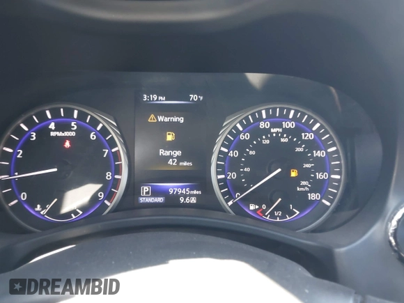 2018 Infiniti Q60 Luxe with VIN JN1EV7EK2JM343030, listed as a IAAI auction lot 42827233 with 97,945 mi miles and . Bid and sale history available at DreamBid. Image 7.