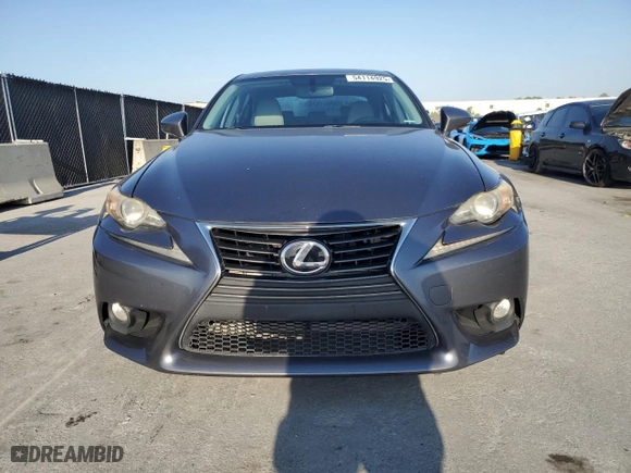 2014 Lexus IS 250 with VIN JTHBF1D27E5007822, listed as a Copart auction lot 54114925 with 121,433 mi miles and Salvage Title. Bid and sale history available at carsss.com. Image 5.
