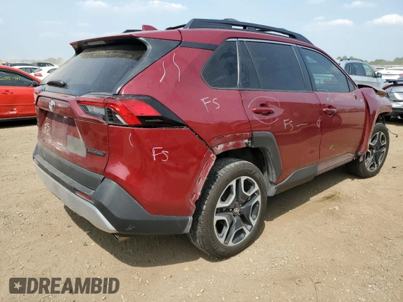 2019 Toyota RAV4 Adventure with VIN 2T3J1RFV4KW002468, listed as a Copart auction lot 60790095 with 102,591 mi miles and Salvage title. Bid and sale history available at DreamBid. Image 3.