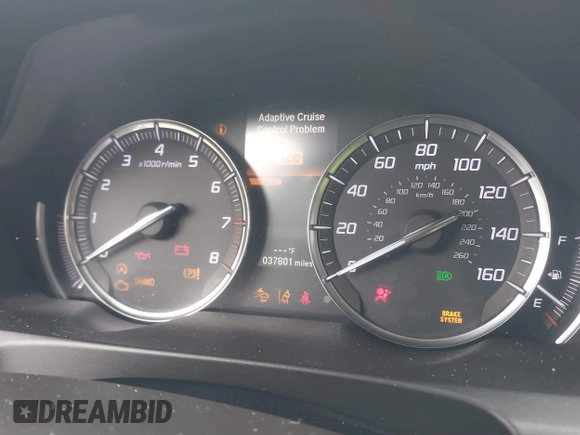 2020 Acura TLX w/Technology Pkg with VIN 19UUB3F49LA003325, listed as a IAAI auction lot 40046774 with 37,801 mi miles. Bid and sale history available at carsss.com. Image 7.