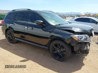 2018 Nissan Pathfinder S with VIN 5N1DR2MN7JC647693, listed as a IAAI auction lot 42150728 with 155,503 mi miles and . Bid and sale history available at DreamBid. Image 1.