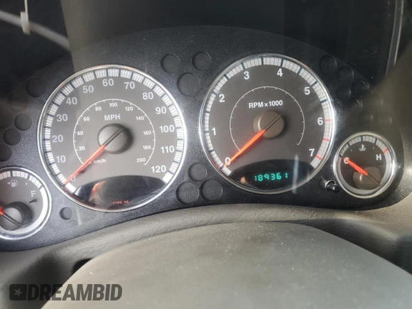 2005 Jeep Liberty Limited with VIN 1J4GK58K65W576962, listed as a Copart auction lot 76725054 with 189,361 mi miles and Salvage Title. Bid and sale history available at carsss.com. Image 9.
