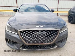 2018 Genesis G80 Sport with VIN KMHGN4JB0JU255874, listed as a Copart auction lot 54160365 with 97,440 mi miles and Salvage title. Bid and sale history available at DreamBid. Image 5.