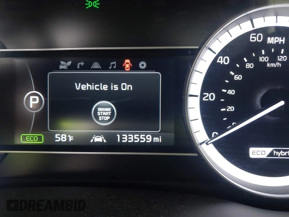 2017 Kia Niro Touring with VIN KNDCE3LC6H5048381, listed as a IAAI auction lot 42035129 with 133,559 mi miles. Bid and sale history available at carsss.com. Image 15.