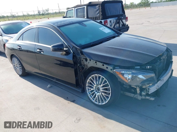 2017 Mercedes-Benz CLA with VIN WDDSJ4EB9HN454890, listed as a IAAI auction lot 41974093 with 114,467 mi miles. Bid and sale history available at carsss.com. Image 1.