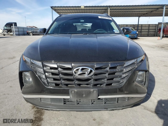 2023 Hyundai Tucson Hybrid Blue with VIN KM8JBCA18PU087488, listed as a Copart auction lot 46437745 with 43,688 mi miles and Salvage Title. Bid and sale history available at carsss.com. Image 5.