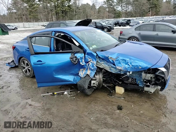 2020 Nissan Sentra SV with VIN 3N1AB8CV1LY241809, listed as a Copart auction lot 46157885 with 39,418 mi miles and Salvage Title. Bid and sale history available at carsss.com. Image 10.