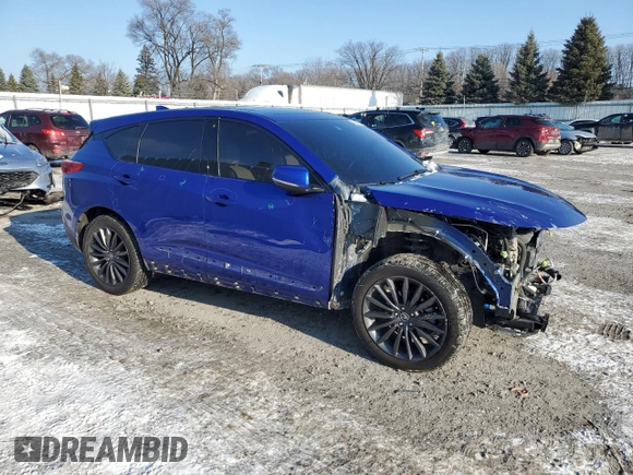 2022 Acura RDX PMC Edition with VIN 5J8TC2H87NL016424, listed as a Copart auction lot 42039095 with 59,487 mi miles and Salvage Title. Bid and sale history available at carsss.com. Image 4.