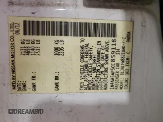 2012 Nissan Maxima S z VIN 1N4AA5AP5CC859118, wystawiony jako Copart lot #56650915 z przebiegiem 144 007 mil mil oraz Szkoda całkowita • Salvage title. Historia ofert i sprzedaży dostępna na DreamBid. Obrazek 13.