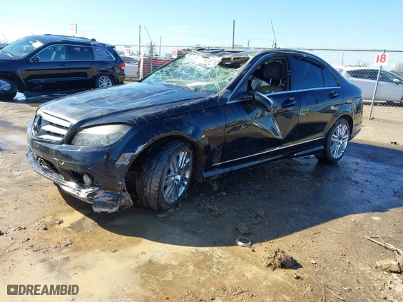 2009 Mercedes-Benz C-Class 3.0L Sport with VIN WDDGF54X29R073645, listed as a IAAI auction lot 41668825 with 143,051 mi miles. Bid and sale history available at carsss.com. Image 2.