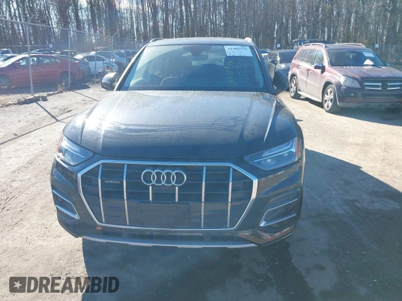 2021 Audi Q5 Premium Plus with VIN WA1BAAFY9M2048397, listed as a IAAI auction lot 41486775 with 39,624 mi miles and . Bid and sale history available at DreamBid. Image 12.