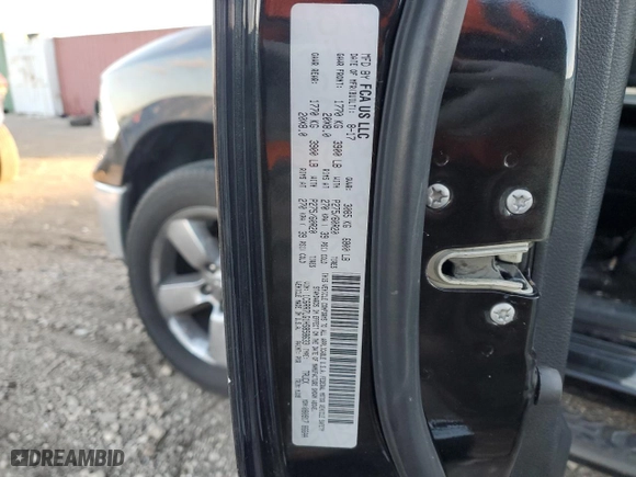 2017 Ram 1500 Big Horn with VIN 1C6RR7LG1HS858633, listed as a Copart auction lot 87474514 with 94,688 mi miles and Salvage Title. Bid and sale history available at carsss.com. Image 14.