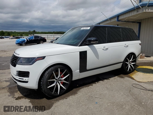2018 Land Rover Range Rover HSE with VIN SALGS2SV6JA502187, listed as a Copart auction lot 55225665 with 42,880 mi miles and Salvage title. Bid and sale history available at DreamBid. Image 1.