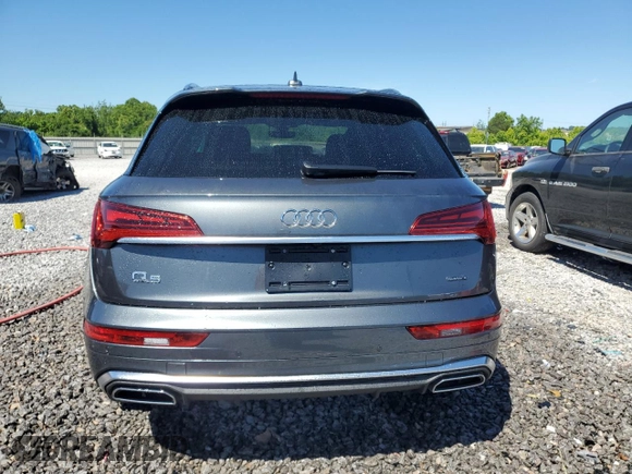 2023 Audi Q5 S line Premium with VIN WA1GAAFY4P2124408, listed as a Copart auction lot 57766075 with 14,286 mi miles and Salvage title. Bid and sale history available at DreamBid. Image 6.
