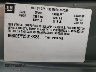 2006 Cadillac DTS 1SC z VIN 1G6KD57Y26U182388, wystawiony jako Copart lot #71929184 z przebiegiem 91 711 mil mil oraz Szkoda całkowita • Salvage title. Historia ofert i sprzedaży dostępna na DreamBid. Obrazek 12.