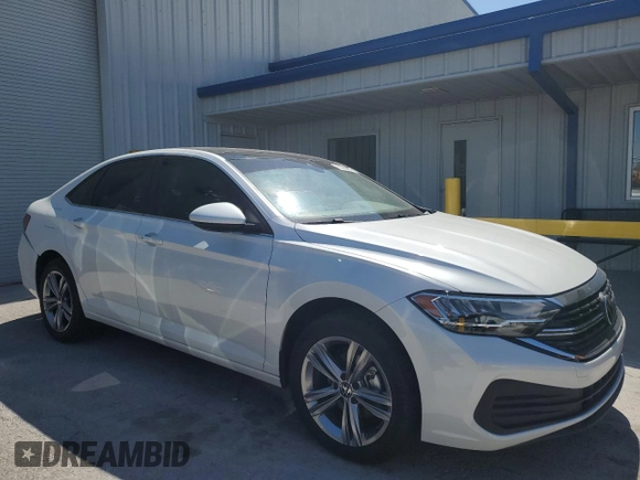 2023 Volkswagen Jetta SE with VIN 3VW7M7BU1PM026204, listed as a Copart auction lot 53906345 with 16,763 mi miles and Salvage title. Bid and sale history available at DreamBid. Image 4.