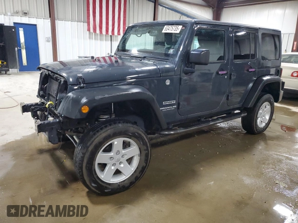2017 Jeep Wrangler Unlimited Sport with VIN 1C4BJWDG1HL551371, listed as a Copart auction lot 63475735 with 86,347 mi miles and Salvage title. Bid and sale history available at DreamBid. Image 1.