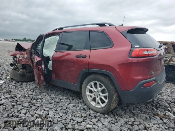 2016 Jeep Cherokee Sport z VIN 1C4PJLAS4GW329806, wystawiony jako Copart lot #56226425 z przebiegiem Nie podano mil oraz Szkoda całkowita • Salvage title. Historia ofert i sprzedaży dostępna na DreamBid. Obrazek 2.
