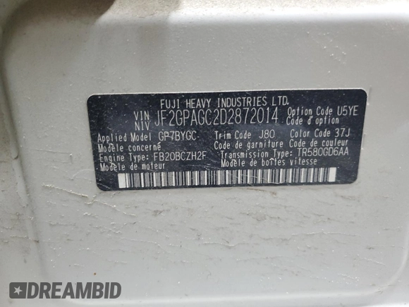 2013 Subaru Crosstrek Limited с VIN JF2GPAGC2D2872014, выставлен на аукционе Copart как лот 53360255 с пробегом 145 566 миль миль и Списание • Salvage title. История ставок и продаж доступна на DreamBid. Изображение 12.