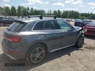 2023 Audi Q5 S line Premium Plus with VIN WA1E2AFY4P2081757, listed as a Copart auction lot 62160445 with 17,676 mi miles and Salvage title. Bid and sale history available at DreamBid. Image 3.