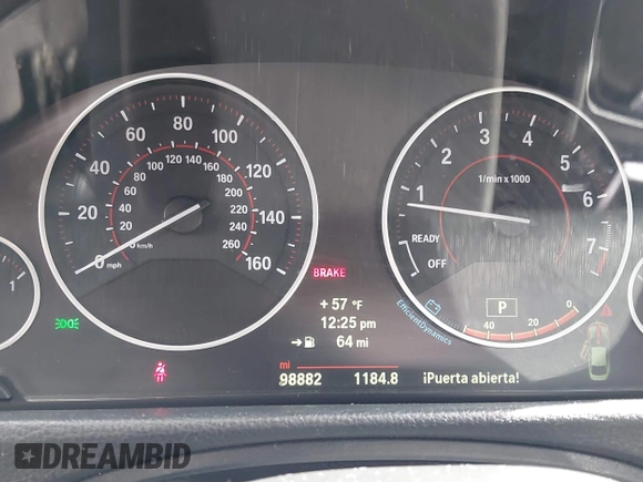 2014 BMW 4 Series 428i with VIN WBA3N7C55EF719504, listed as a IAAI auction lot 41403957 with 98,882 mi miles and . Bid and sale history available at carsss.com. Image 15.