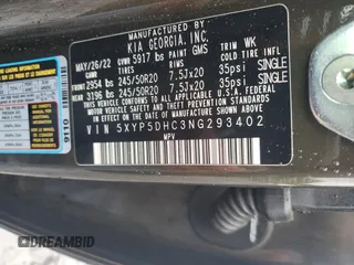 2022 Kia Telluride SX с VIN 5XYP5DHC3NG293402, выставлен на аукционе Copart как лот 57993815 с пробегом 71 354 миль миль и Списание • Salvage title. История ставок и продаж доступна на DreamBid. Изображение 13.