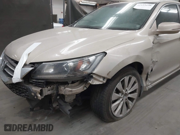 2013 Honda Accord Sdn EX-L with VIN 1HGCR2F84DA093540, listed as a IAAI auction lot 41933156 with 63,100 mi miles. Bid and sale history available at carsss.com. Image 6.